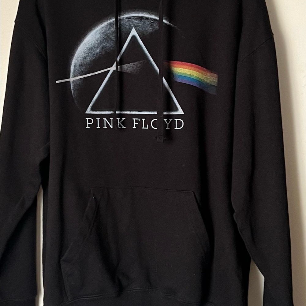 Vintage Pink Floyd Black Hoodie Men’s L Dark Side of The Moon Hoodie - Picture 3 of 9